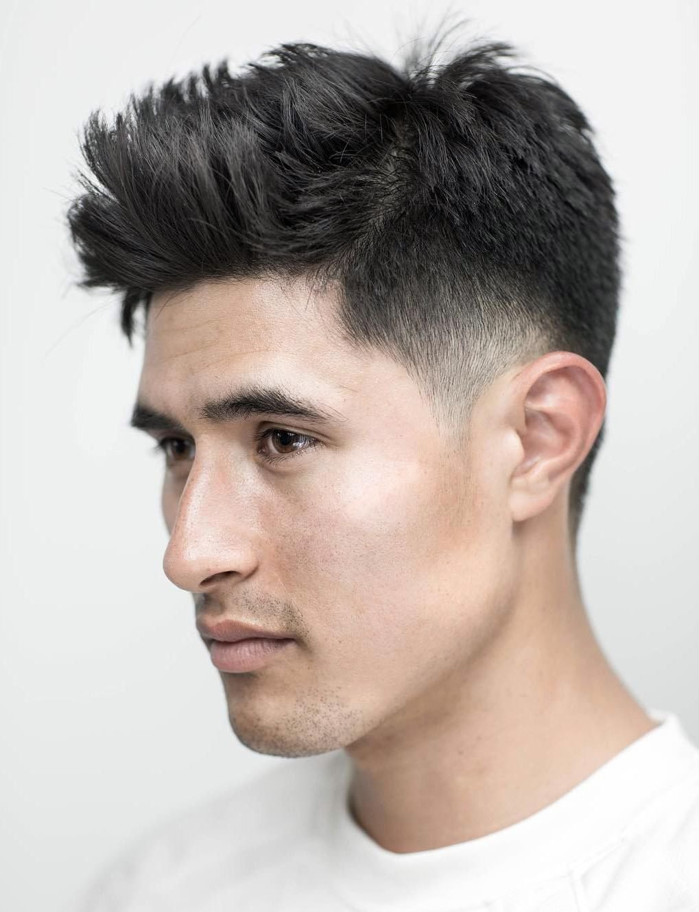 80 Men Hairstyles For Round Face-Neat Brush Up with Tapered Sides