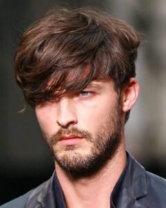 80 Men Hairstyles For Round Face-Textured Asymmetrical Hairstyle
