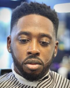Short black men’s haircut-Shape Up