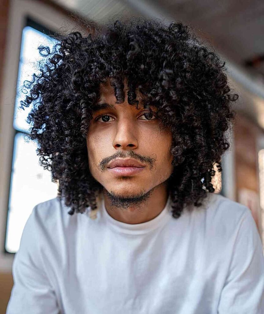 80 Men Hairstyles For Round Face - Curls and Bangs