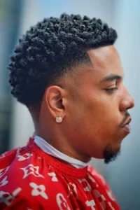 Short black men’s haircut-Low Fade with Twists