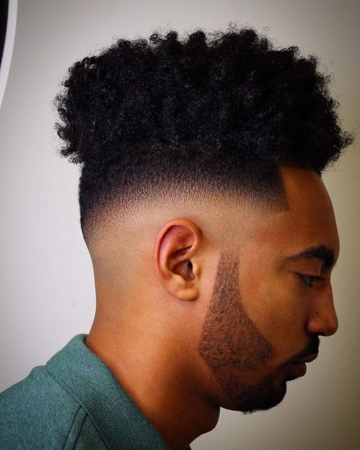 45 Crew Cut Haircut Ideas – Clean & Practical Style-High Temple Fade with Beard Design